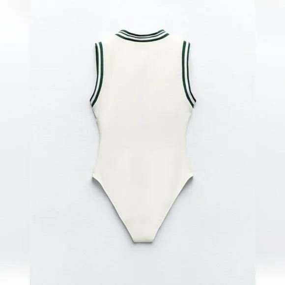 ZARA RIBBED ELASTIC BODYSUIT - Picture 5 of 6